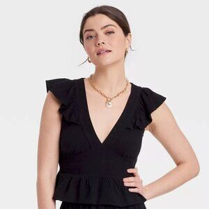 Universal Thread Women's Flutter Sleeve Blouse